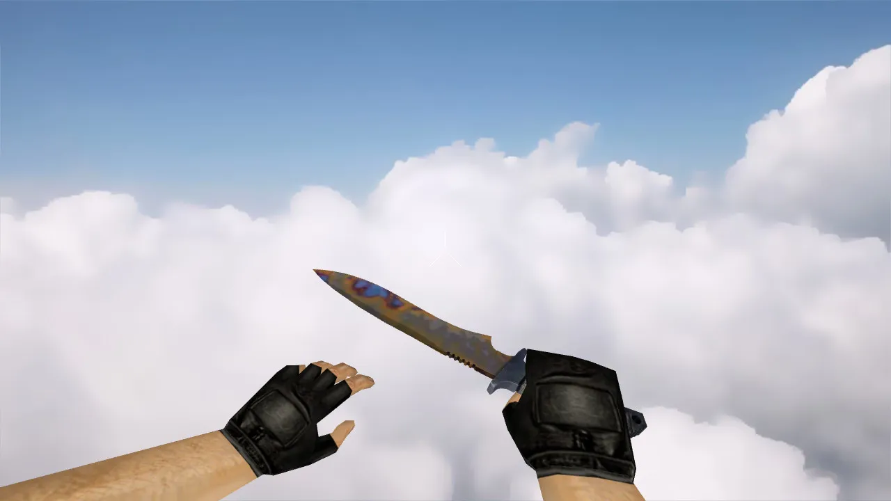 Скачать Модель ножа «Классический нож | Поверхностная закалка» v_knife для CS 1.6: p_ и w_ модели, звуки, анимация осмотра - Скриншот