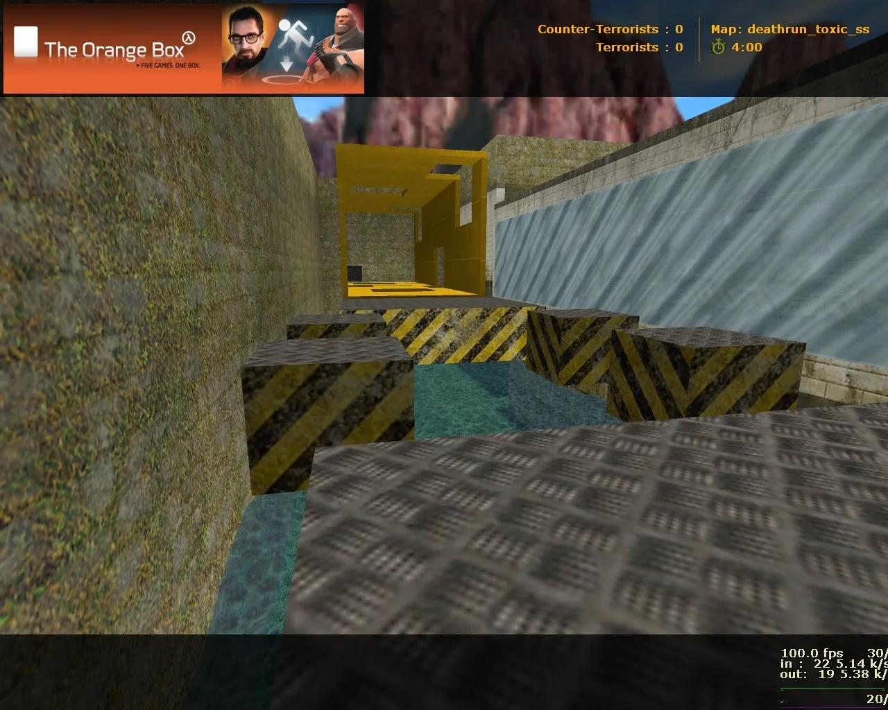 Скачать deathrun_toxic_ss для CS 1.6: тактика за TR/CT, боты через .nav, оптимизация карты и настройки игры - Скриншот