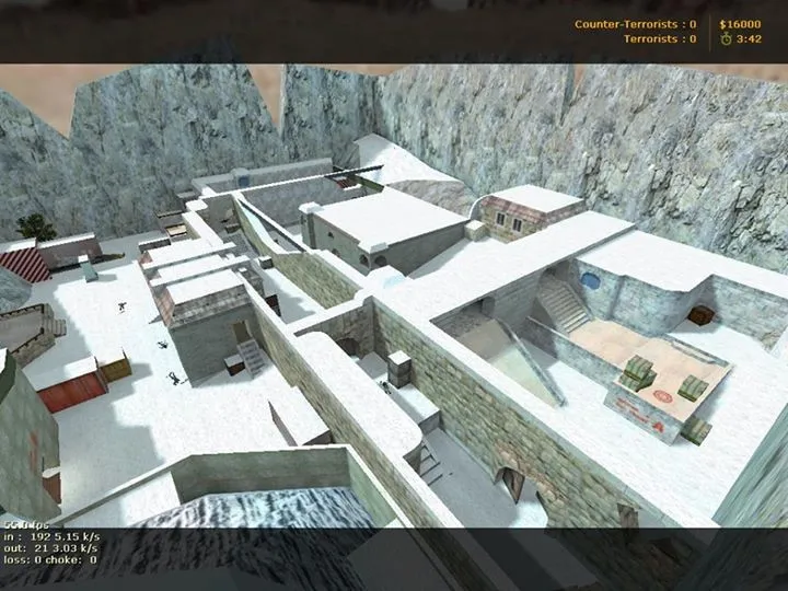 Скачать Карта de_snow для CS 1.6: Зимняя битва на снегу - Скриншот