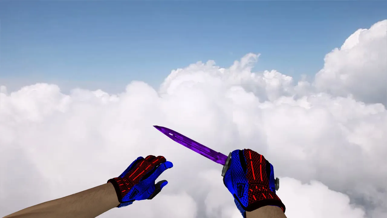 Скачать Модель ножа «Штык-нож Doppler Sapphire» v_knife_p, p_knife, w_knife для CS 1.6: звуки, осмотр, текстуры и настройка - Скриншот