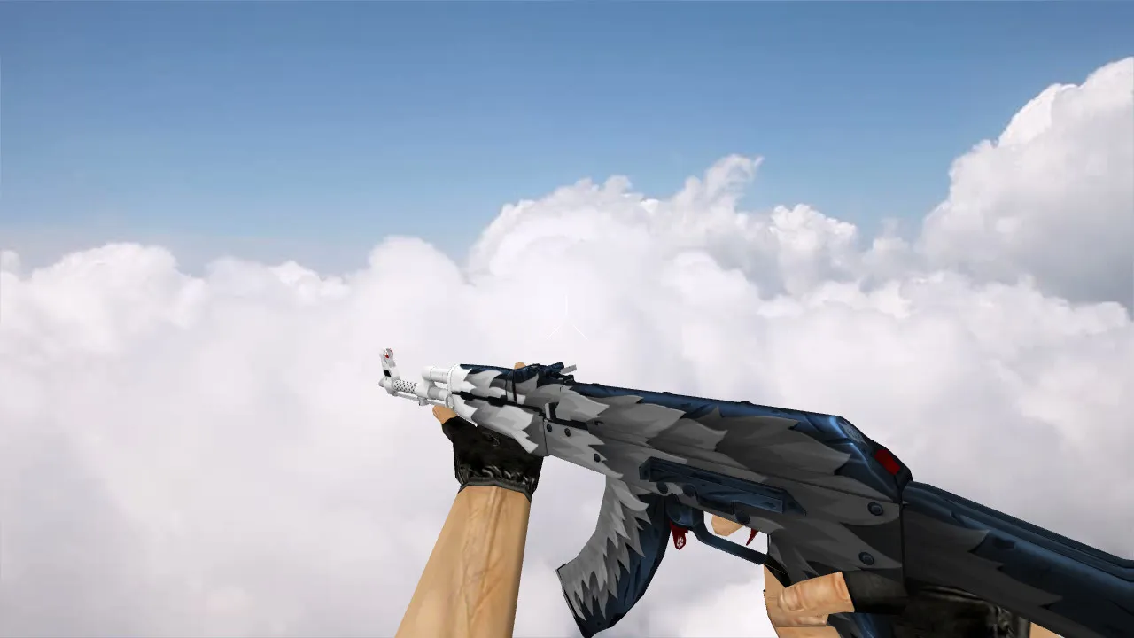 Скачать v_ak47 w_ak47 p_ak47 «White Fang» модель АК-47 для CS 1.6 с звуками и анимацией осмотра - Скриншот