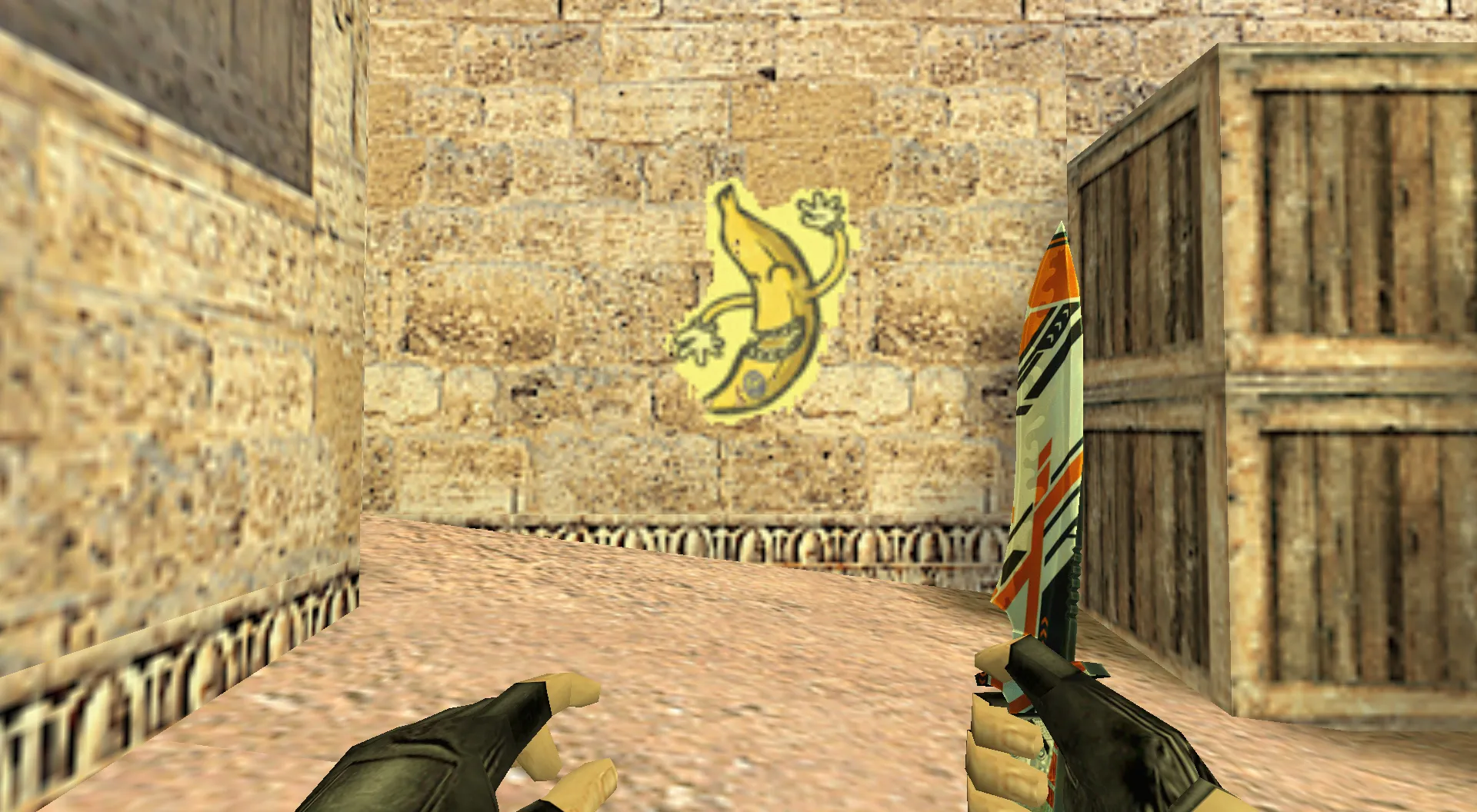 Скачать Граффити «Банан» для CS 1.6 - Уникальный стиль из CS:GO - Скриншот