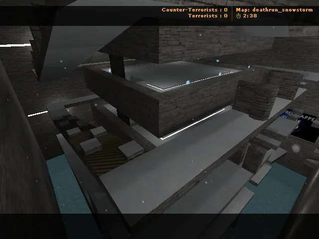 Скачать deathrun_snowstorm для CS 1.6: карта, точки для трюков, .nav для ботов и оптимизация - Скриншот