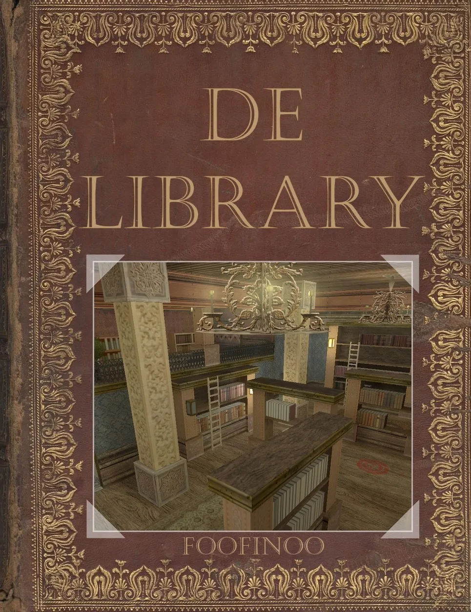 Карта de_library для CS 1.6: Тактика и особенности — скриншот 1