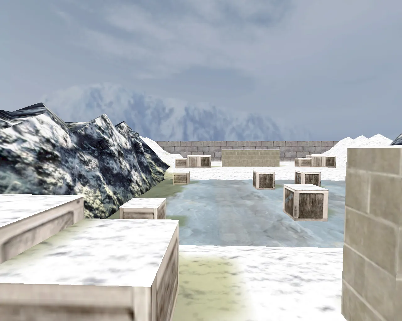 Скачать Карта fy_snowflakes для CS 1.6: баланс сторон, точки, .nav для ботов, оптимизация wpoly/epoly - Скриншот