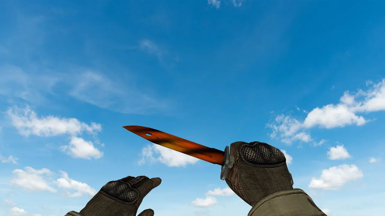 Скачать Модель Bayonet «Тигр» для CS 1.6: v_ и p_ модели, звуки, анимация осмотра, текстуры, установка в папку - Скриншот