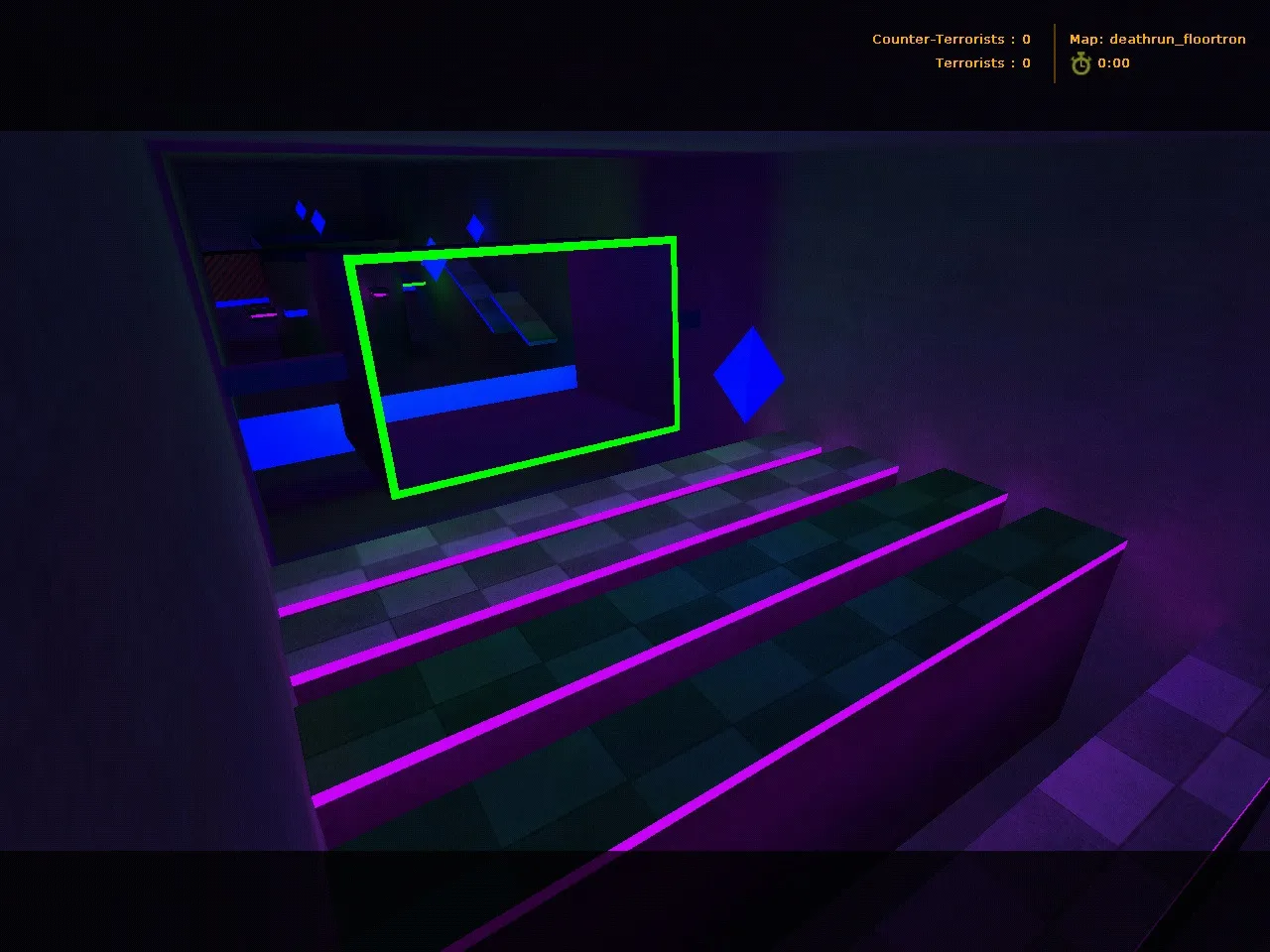 Скачать deathrun_floortron для CS 1.6: карта Deathrun, точки, маршруты, .nav и оптимизация - Скриншот