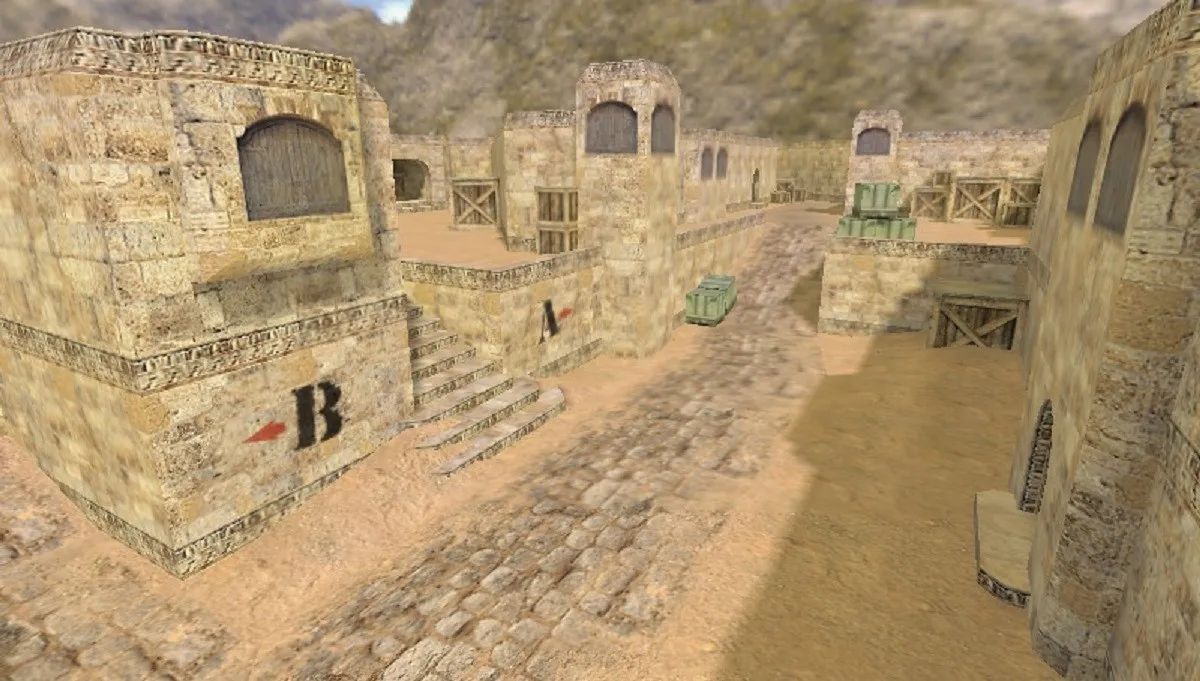 de_dust4never для CS 1.6: тактика, точки, оптимизация, .nav и баланс сторон — скриншот 6