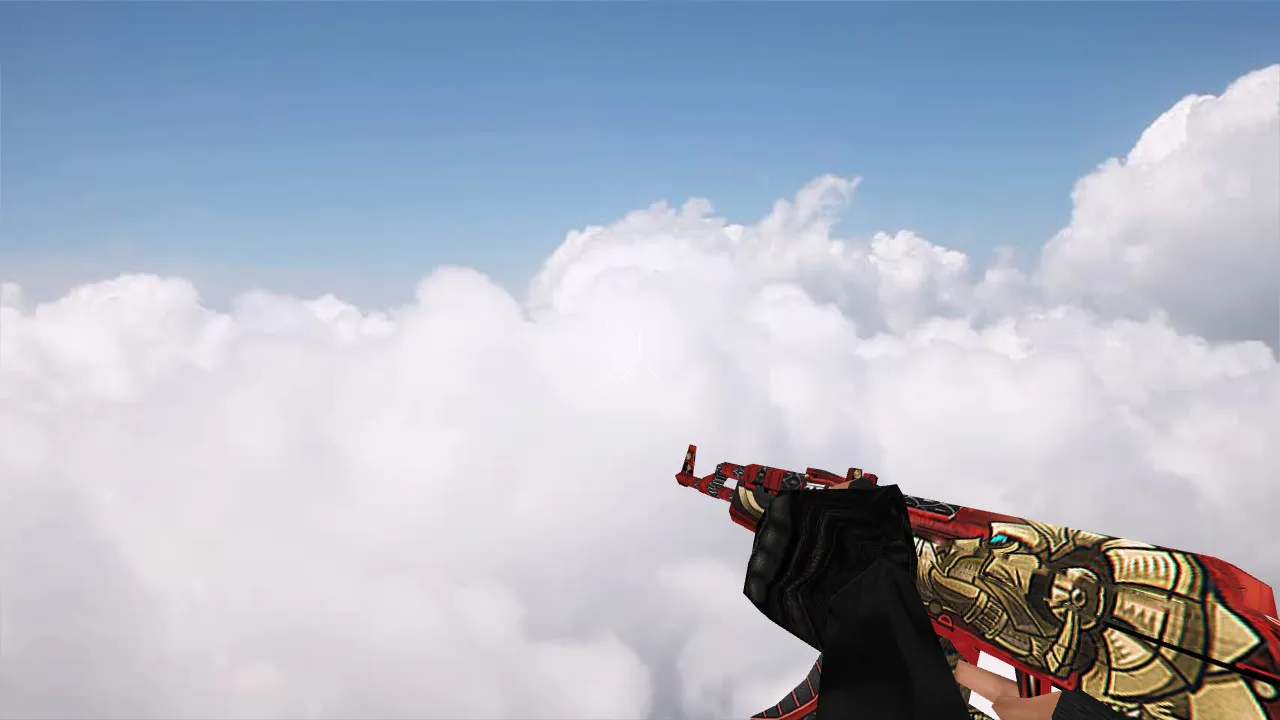 Скачать Модель v_ p_ w_ Default AK-47 Anubis для CS 1.6: точный осмотр, звуки, текстуры - Скриншот