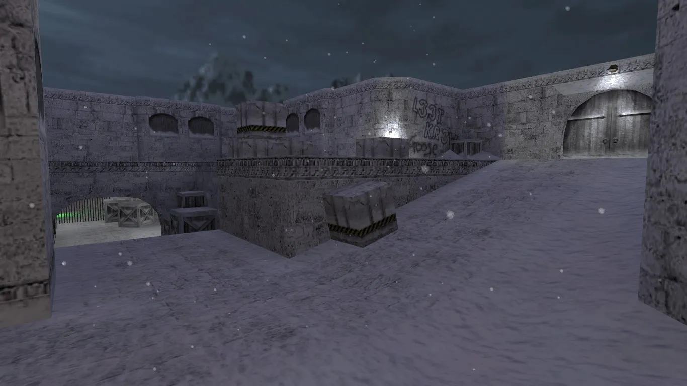 Скачать Карта de_dust2_2x2_winter16 для CS 1.6: точки, баланс сторон, .nav для ботов, оптимизация - Скриншот