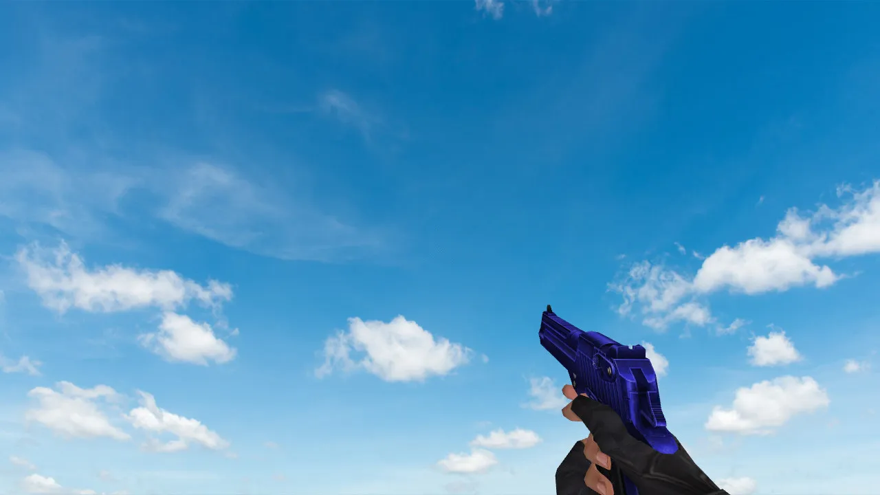 Скачать Пак моделей оружия «Blue Weapons With Tattoo» для CS 1.6: v_, p_, w_ модели, звуки, анимация осмотра и качество текстур - Скриншот
