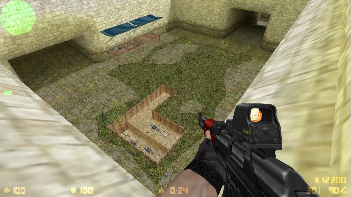 de_aztec2014 карта для CS 1.6: тактики, точки, nav для ботов, оптимизация wpoly/epoly — скриншот 7