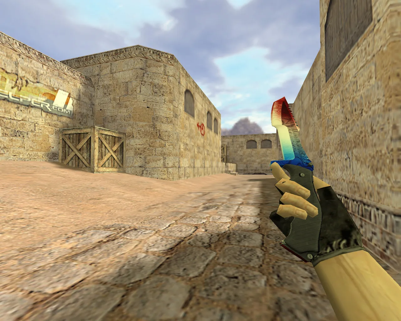 Скачать v_knife + p_knife: «Охотничий нож Кровавая вода» для CS 1.6 — анимация осмотра, звуки, текстуры - Скриншот