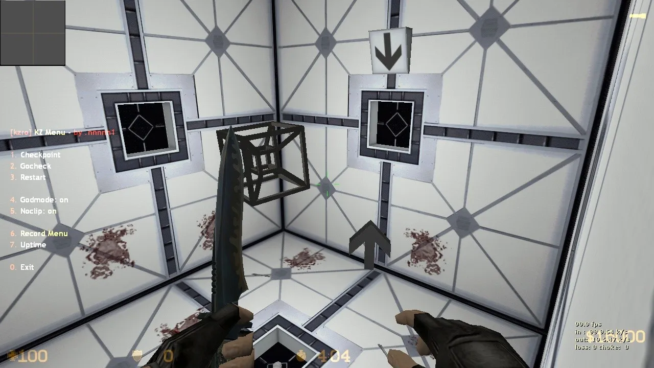 Скачать deathrun_cube для CS 1.6: тактика за Т и КТ, точки, .nav, оптимизация wpoly/epoly - Скриншот