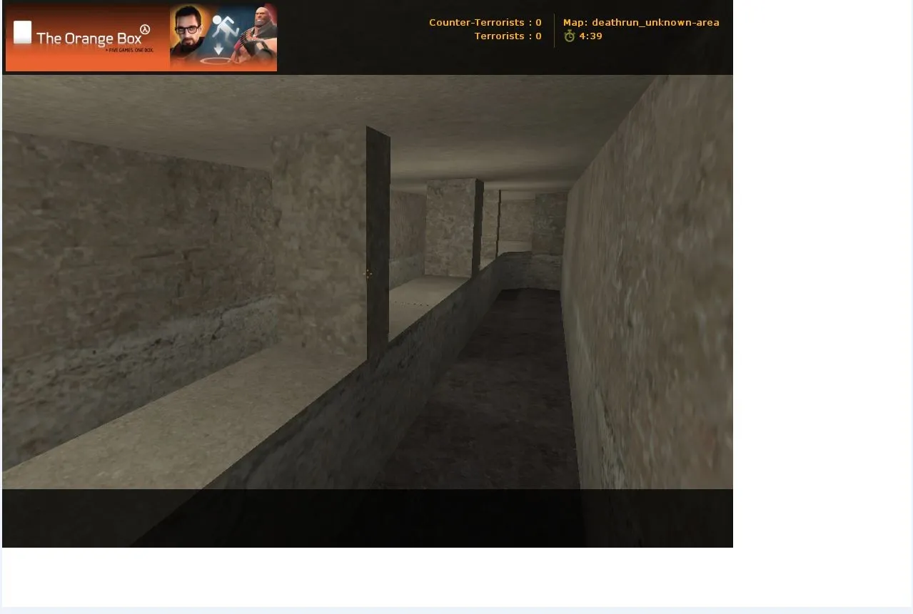 Скачать Deathrun карта deathrun_unknown_area для CS 1.6: баланс, маршруты, .nav и оптимизация wpoly/epoly - Скриншот