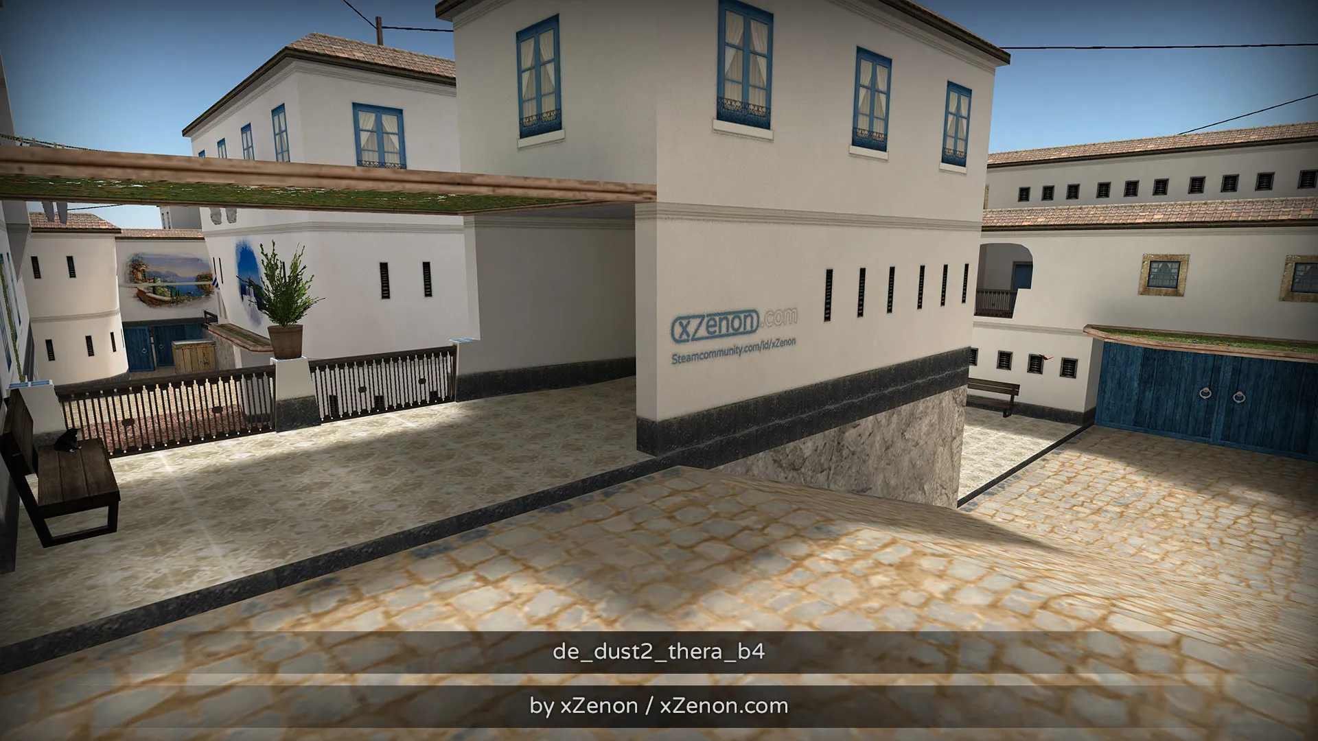 Карта de_dust2_thera_b3 для CS 1.6: тактика за CT и T, точки, маршруты, боты (.nav), оптимизация — скриншот 18