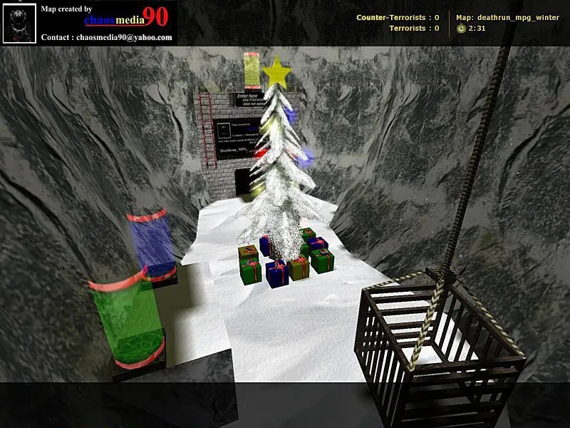 Скачать deathrun_mpg_winter — карта Deathrun для CS 1.6: зимний стиль, точки, раунды и настройка под сервер - Скриншот