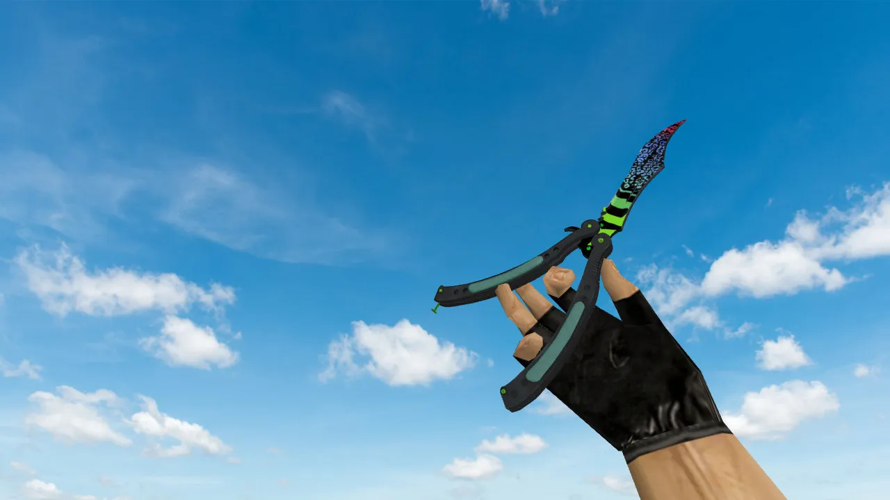 Скачать Модель v_knife и p_knife Butterfly Knife Superfurry для CS 1.6: звуки, анимация осмотра, качество текстур - Скриншот