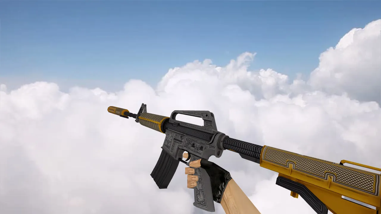 Скачать Модель M4A1 «Privy Councillor» v_model для CS 1.6: звуки, анимация осмотра, качество текстур - Скриншот