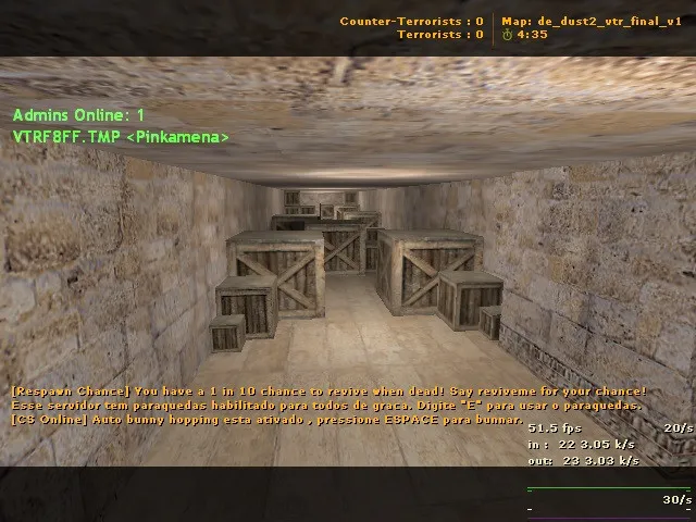 Скачать de_dust2_vtr_final_v1 — карта DE для CS 1.6: точки, ротации, .nav, оптимизация - Скриншот