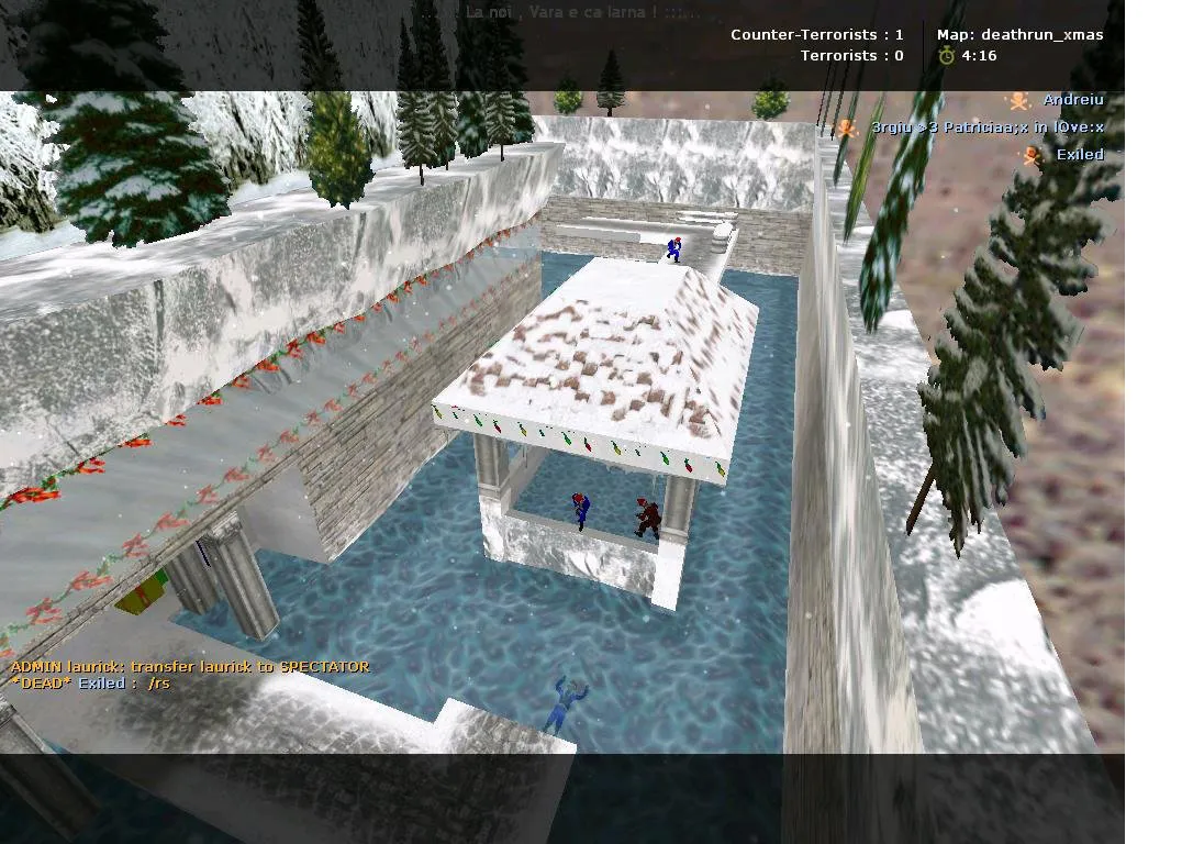 Скачать deathrun_xmas для CS 1.6: карта deathrun, точки, боты с .nav, оптимизация wpoly/epoly - Скриншот