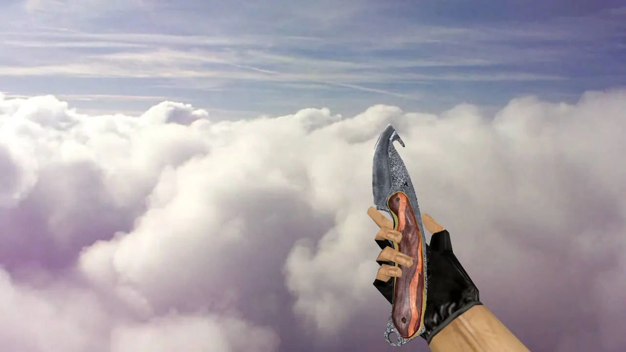 Скачать Модель «Gut Knife Bushcraft» для CS 1.6: v_ и p_ модели, звук, анимация осмотра и текстуры - Скриншот