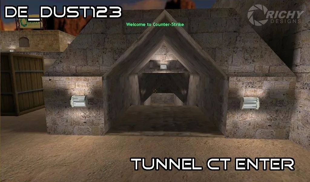 Скачать de_dust123 — карта для CS 1.6: тактики за CT и T, точки контроля, .nav и оптимизация wpoly/epoly - Скриншот
