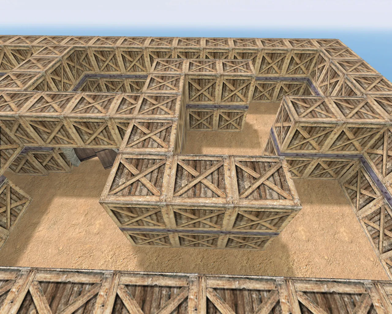 Скачать fy_boxcity для CS 1.6: точки, маршруты и настройка ботов, чтобы фармить раунды - Скриншот