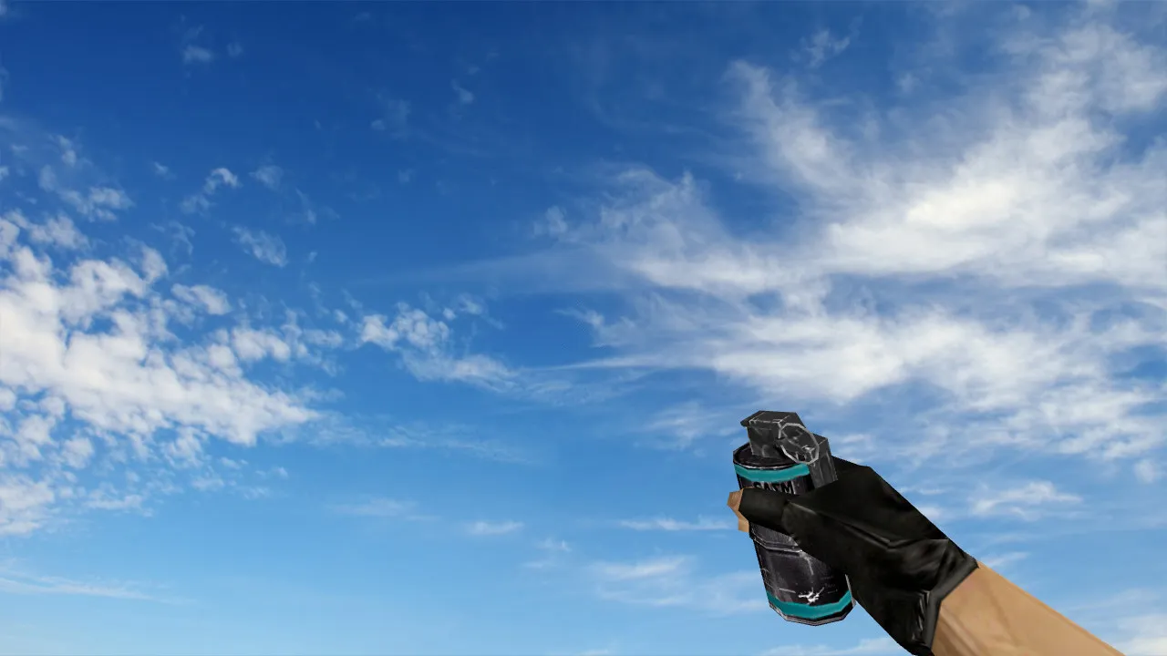 Скачать Модель «HD Cyan Flashbang» (v_, p_, w_) для CS 1.6: звуки, анимация осмотра, текстуры - Скриншот
