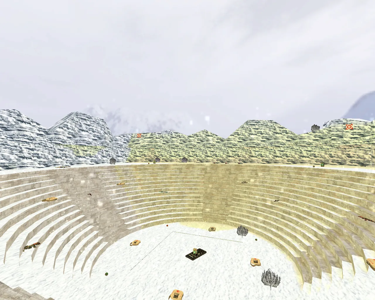 Скачать fy_amphitheatrum для CS 1.6: FY карта для фуллхеда, спавны, тактика точек и настройки сервера - Скриншот