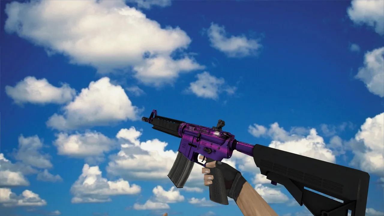Скачать Модель M4A4 «Лунная ночь» v_ p_ w_ для CS 1.6: звуки, анимация осмотра, текстуры и настройка - Скриншот