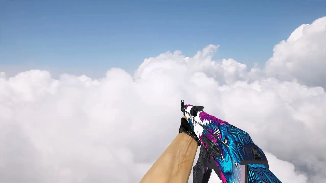 Модель AK-47 Blue Wolf для CS 1.6 - Качественные текстуры и анимации — скриншот 4