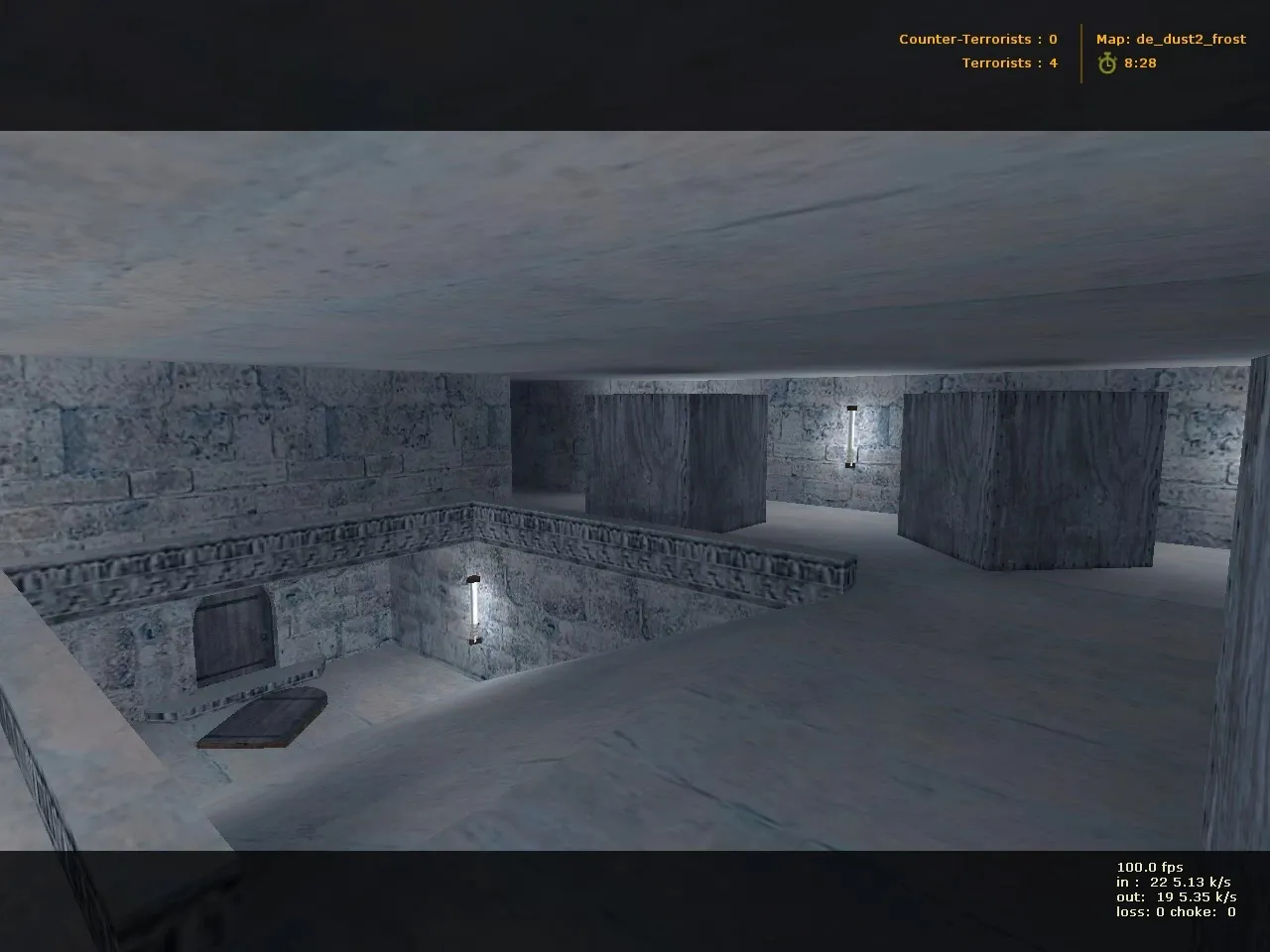 Скачать de_dust2_frost для CS 1.6: баланс сторон, точки атаки/дефа, .nav для ботов и оптимизация - Скриншот