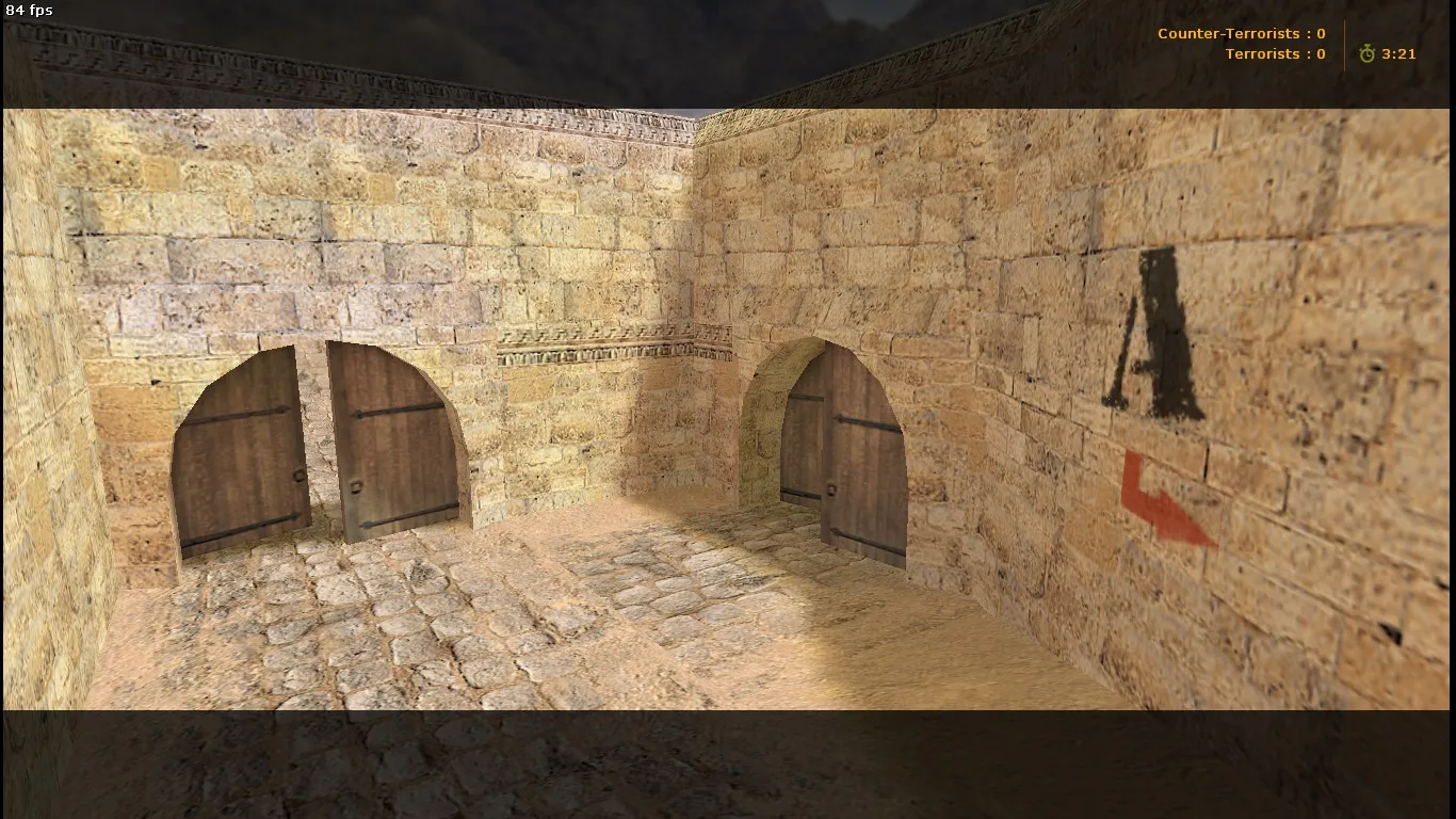 Скачать Карта de_dust2_2x2_long для CS 1.6: тактика long, точки, боты (.nav) и оптимизация wpoly/epoly - Скриншот