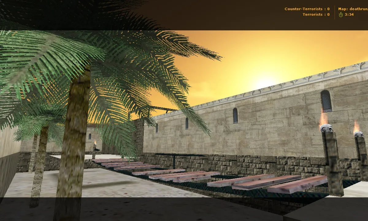 Скачать deathrun_yuznjaci для CS 1.6: карта Deathrun, точки за терров, ловушки и бот-нав .nav - Скриншот