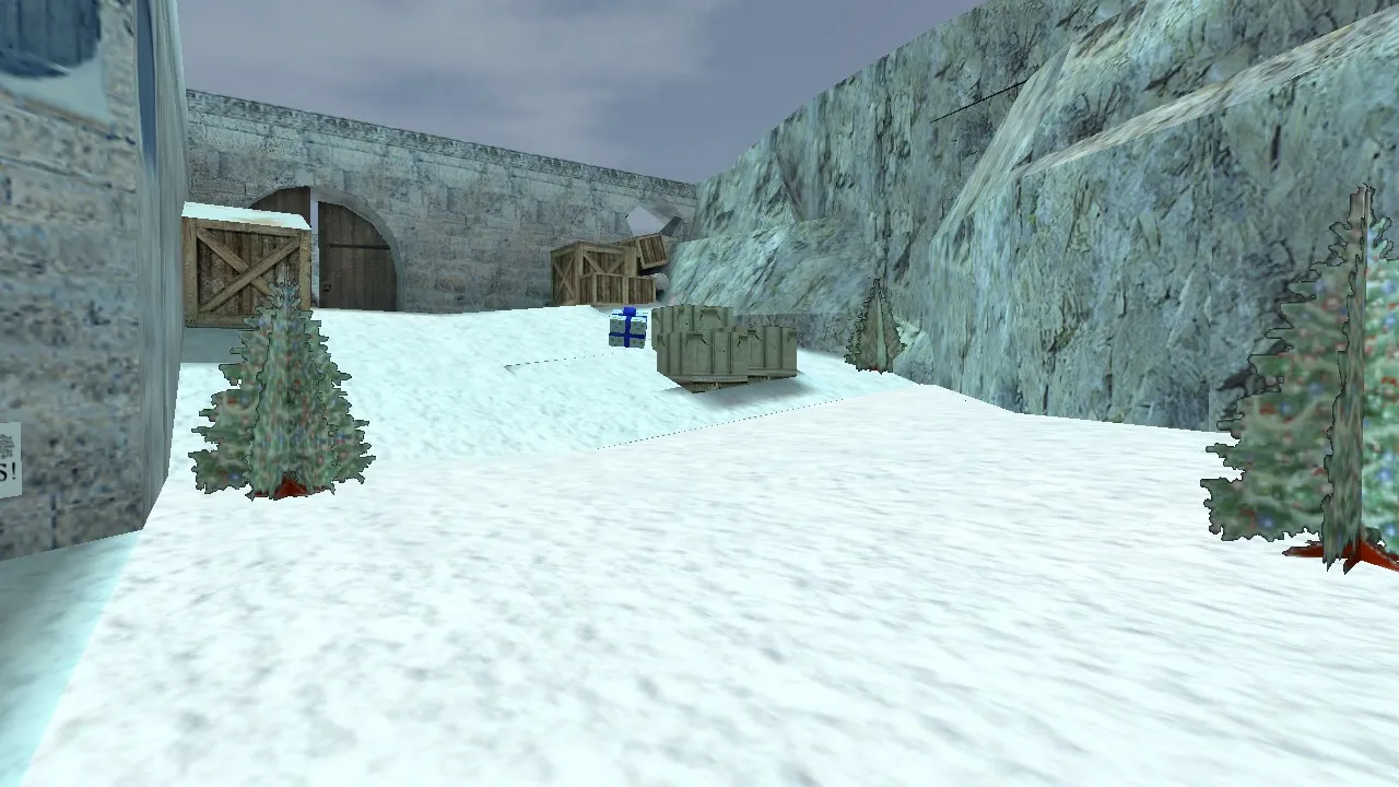 Скачать de_dust2_christmas карта для CS 1.6: баланс сторон, точки, .nav для ботов и оптимизация wpoly/epoly - Скриншот