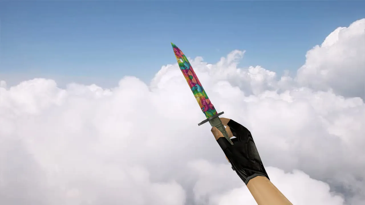 Скачать Модель «Bayonet Nathlose» для CS 1.6: v_, p_, w_ нож, звуки, анимация осмотра, текстуры и вид в игре - Скриншот