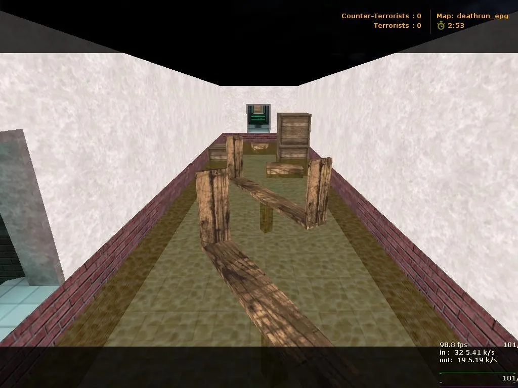 Скачать Карта deathrun_epg для CS 1.6: баланс сторон, точки, .nav для ботов и оптимизация wpoly/epoly - Скриншот