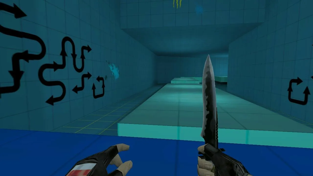 Скачать speedrun_tornado для CS 1.6: Deathrun карта с воронками, ловушками и маршрутом через зоны - Скриншот