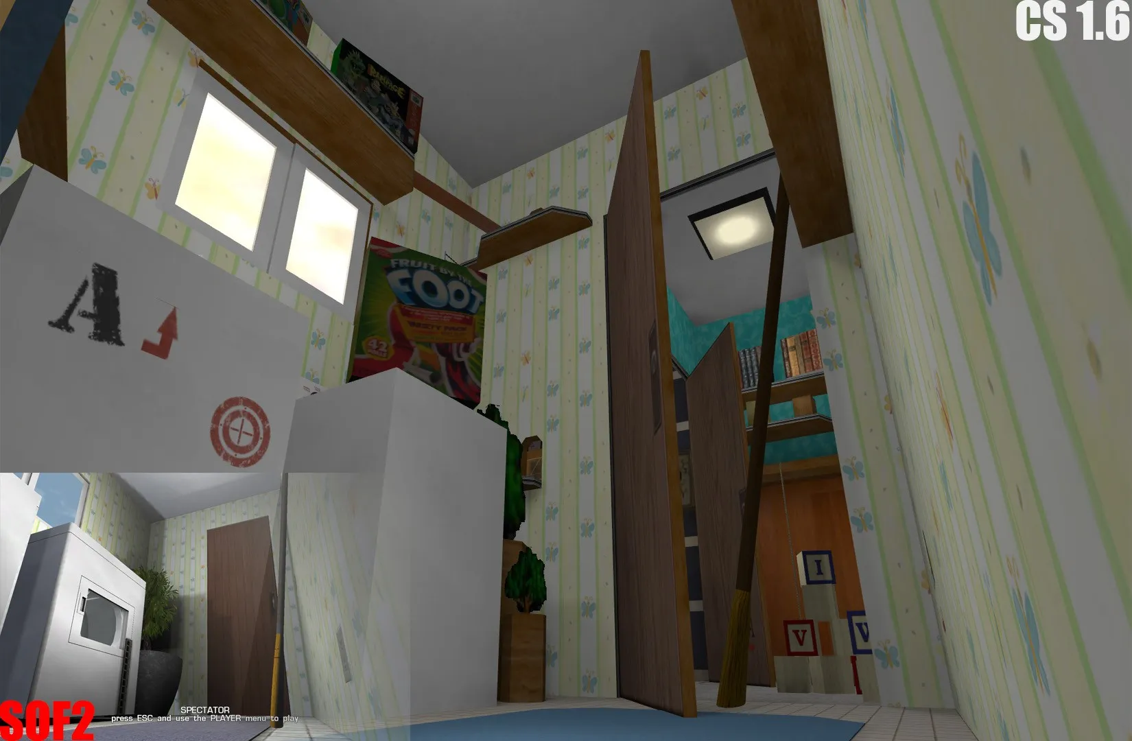 Скачать de_bigfreakinhouse_beta2 для CS 1.6 — тактики, точки, .nav и оптимизация карты - Скриншот