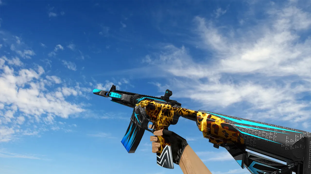Скачать Модель M4A1 M4A4 Gury Jaguar v_/p_/w_ для CS 1.6: звуки, анимация осмотра и качество текстур - Скриншот