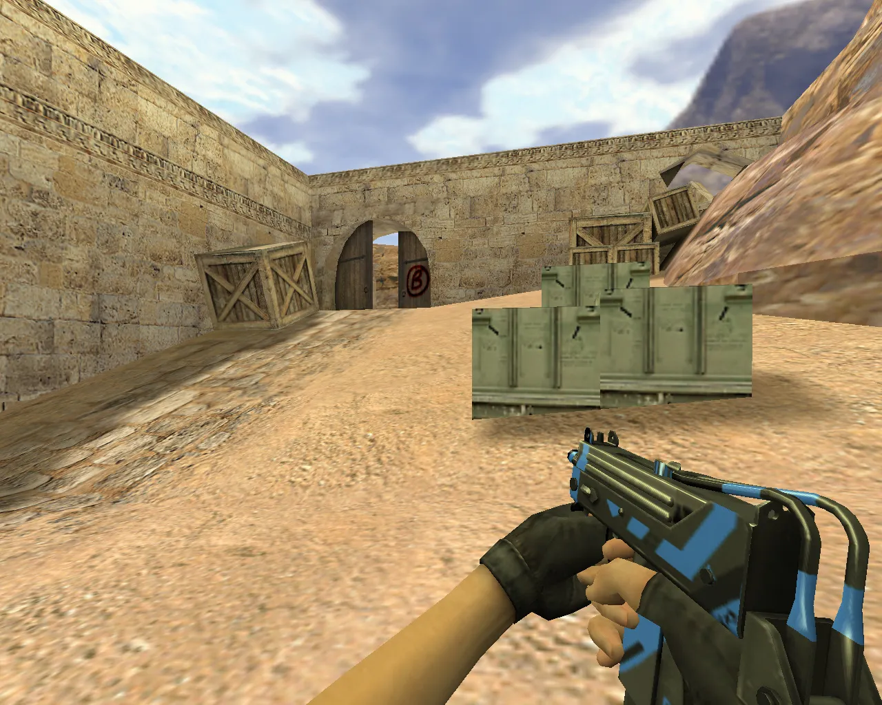 Скачать Модель «MAC-10 Синяя ночь» для CS 1.6 – Оружие с уникальным дизайном - Скриншот