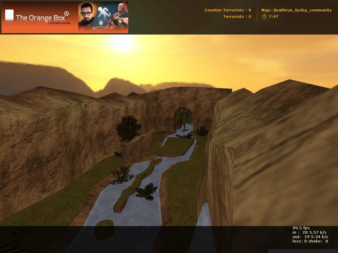 Скачать deathrun_fpsbg_community для CS 1.6: Deathrun карта, точки, боты .nav, оптимизация wpoly/epoly - Скриншот