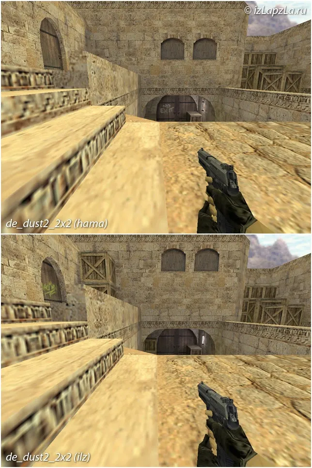Скачать de_dust2_2x2_ilz — DE карта для CS 1.6: баланс сторон, точки, спавны и нав для ботов - Скриншот