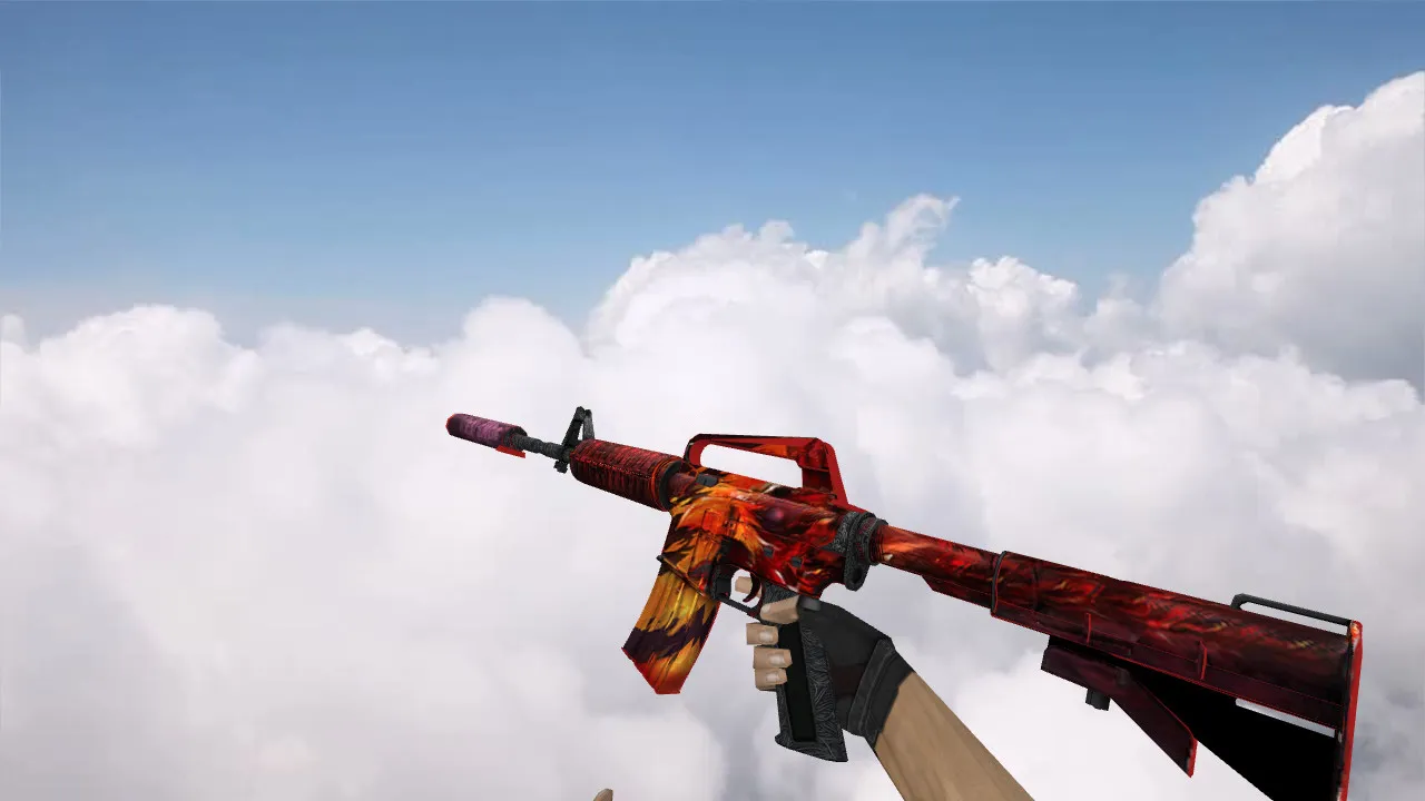 Скачать М4А1 Chicken Revenge v_model для CS 1.6: текстуры, анимация осмотра, звуки и настройка под сервер - Скриншот