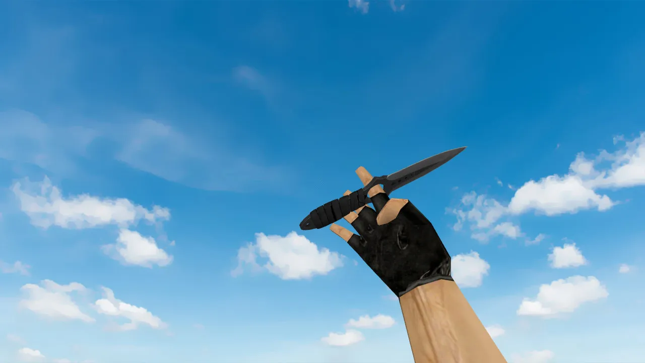 Скачать Skeleton Knife Vanilla on Default Hands v_ нож для CS 1.6: текстуры, анимация осмотра и настройка sequences - Скриншот