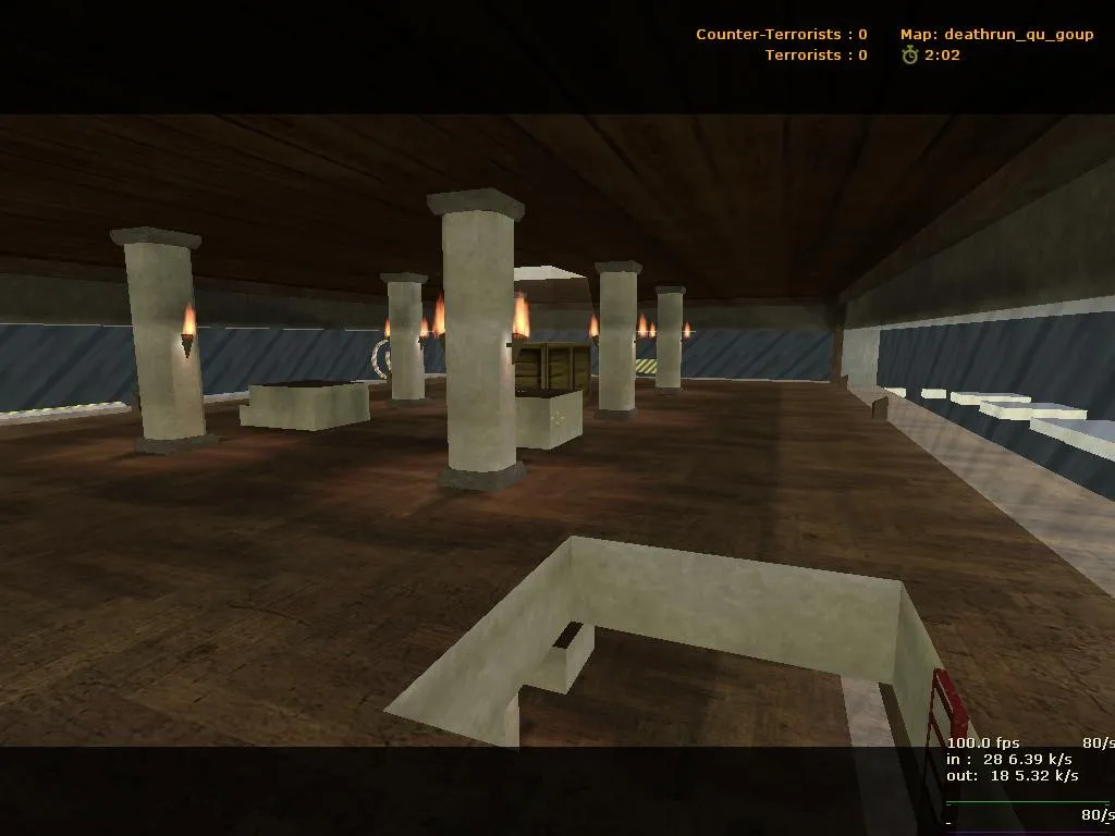 Скачать deathrun_qu_goup — карта Deathrun для CS 1.6: точки, маршруты, .nav и оптимизация - Скриншот