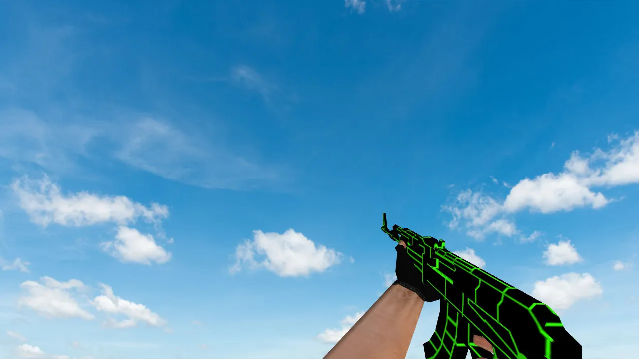Скачать Пак моделей оружия «Greenlines Weapon Set» для CS 1.6: v_, p_, w_ модели, звуки, анимация осмотра и качество текстур - Скриншот