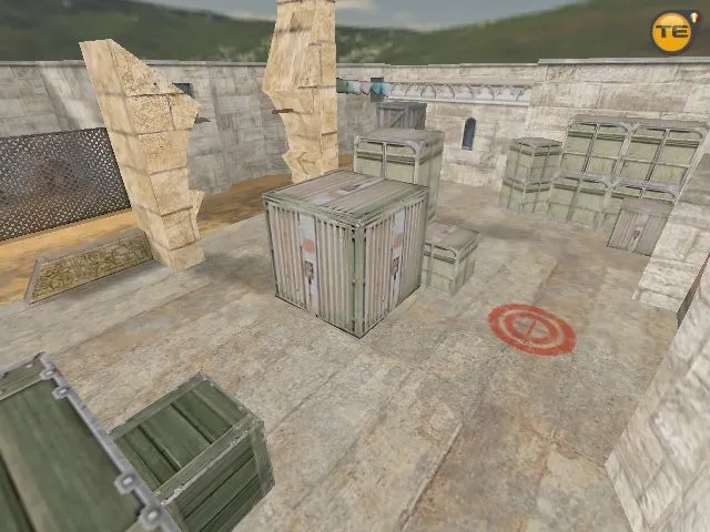 Скачать de_csr_2x2 для CS 1.6 — тактические точки, баланс сторон, оптимизация и .nav - Скриншот