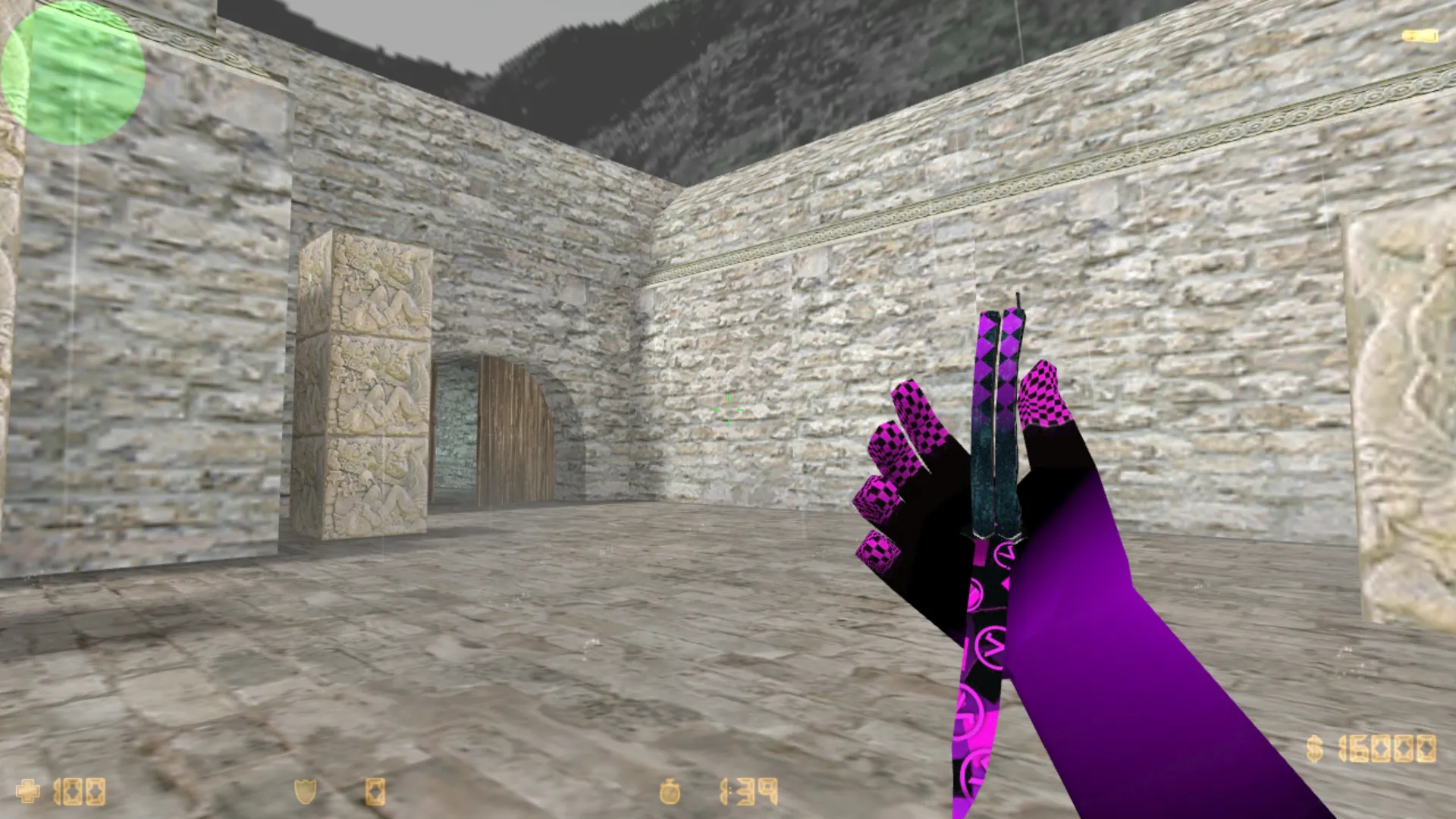 Скачать Нож-бабочка Purple Error v_ knife модели для CS 1.6: анимация осмотра, звук, качество текстур - Скриншот